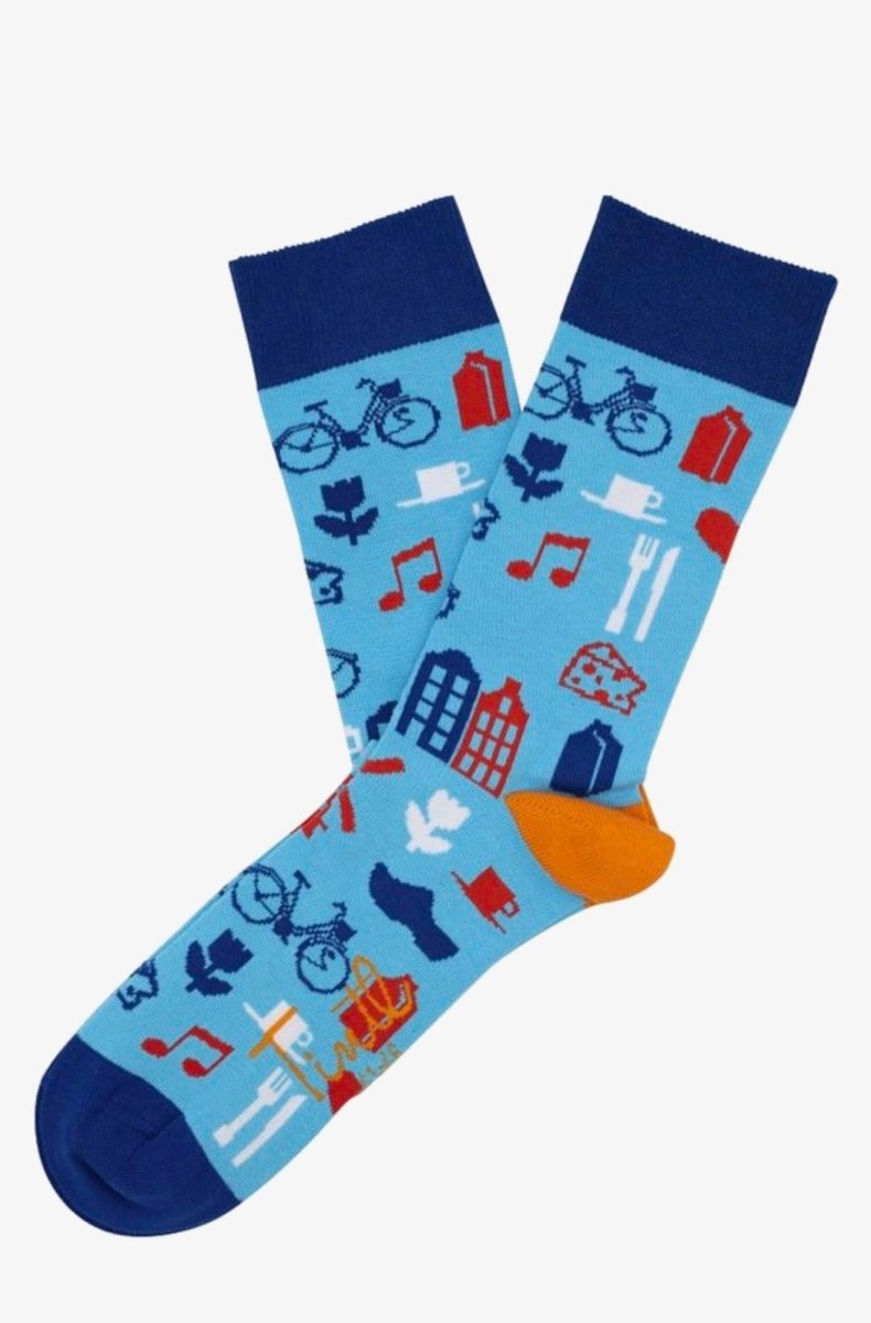Tintl Socks Holland print sokken blauw – maat 36-40 - Skone Store