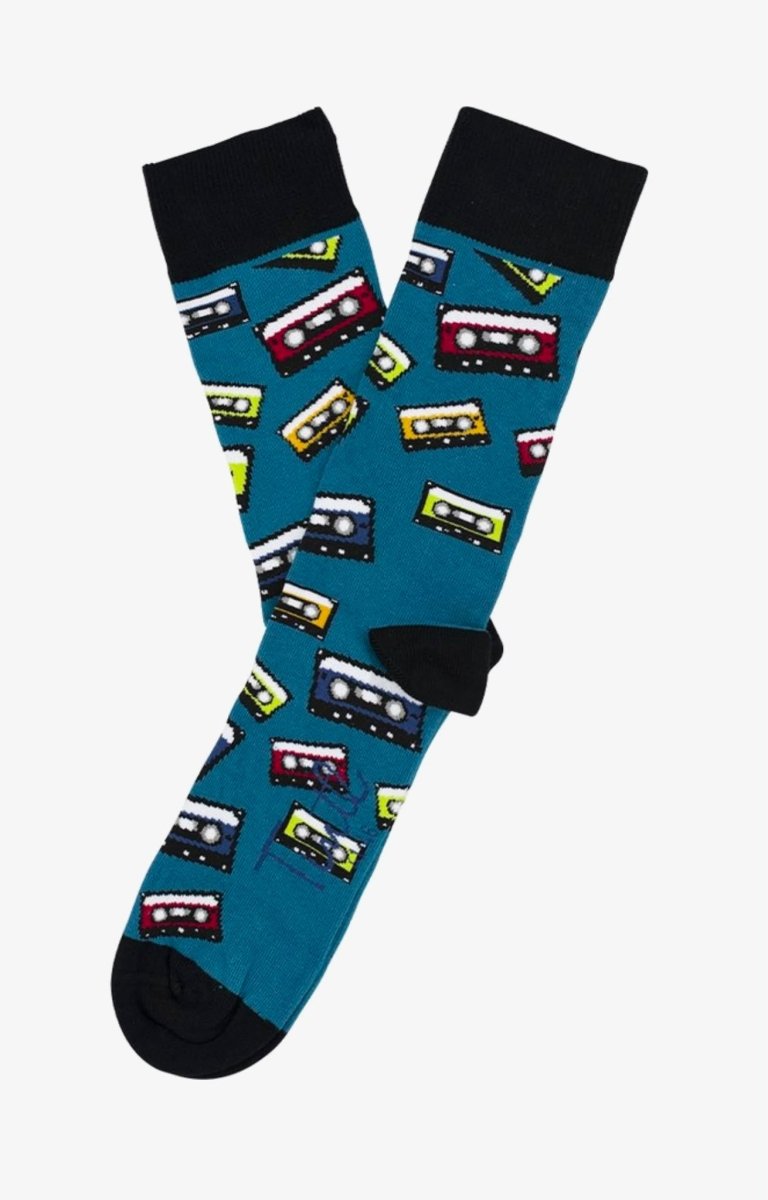 Tintl Socks cassettebandjes sokken petrol – maat 36/40 - Skone Store