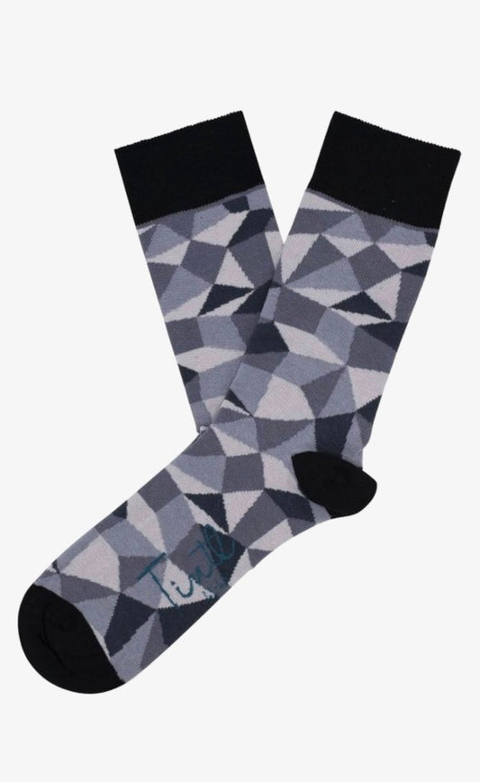 Tintl Socks geometrische sokken grijs – maat 36-40 - Skone Store