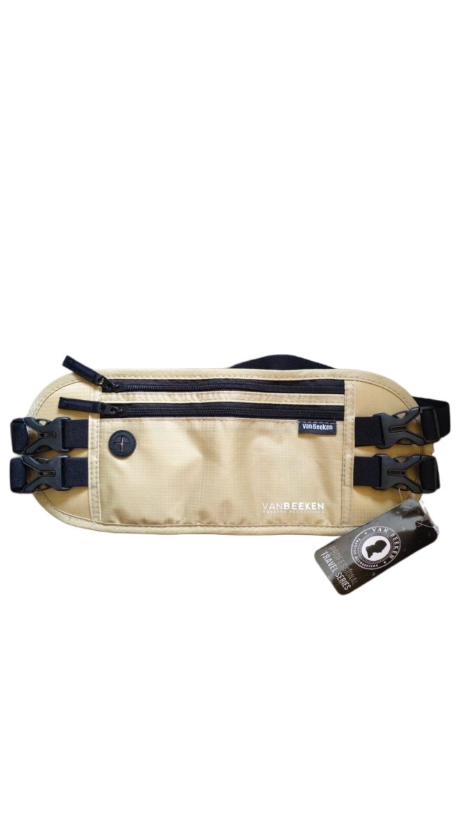 Van Beeken Antidiefstal Moneybelt – Waterdicht Heuptasje voor op Reis – Beige - SK Collections
